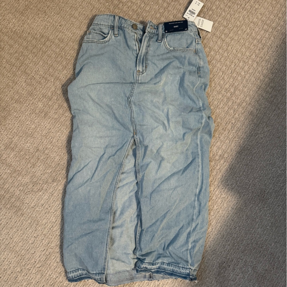Hollister Light Blue Denim Skirt